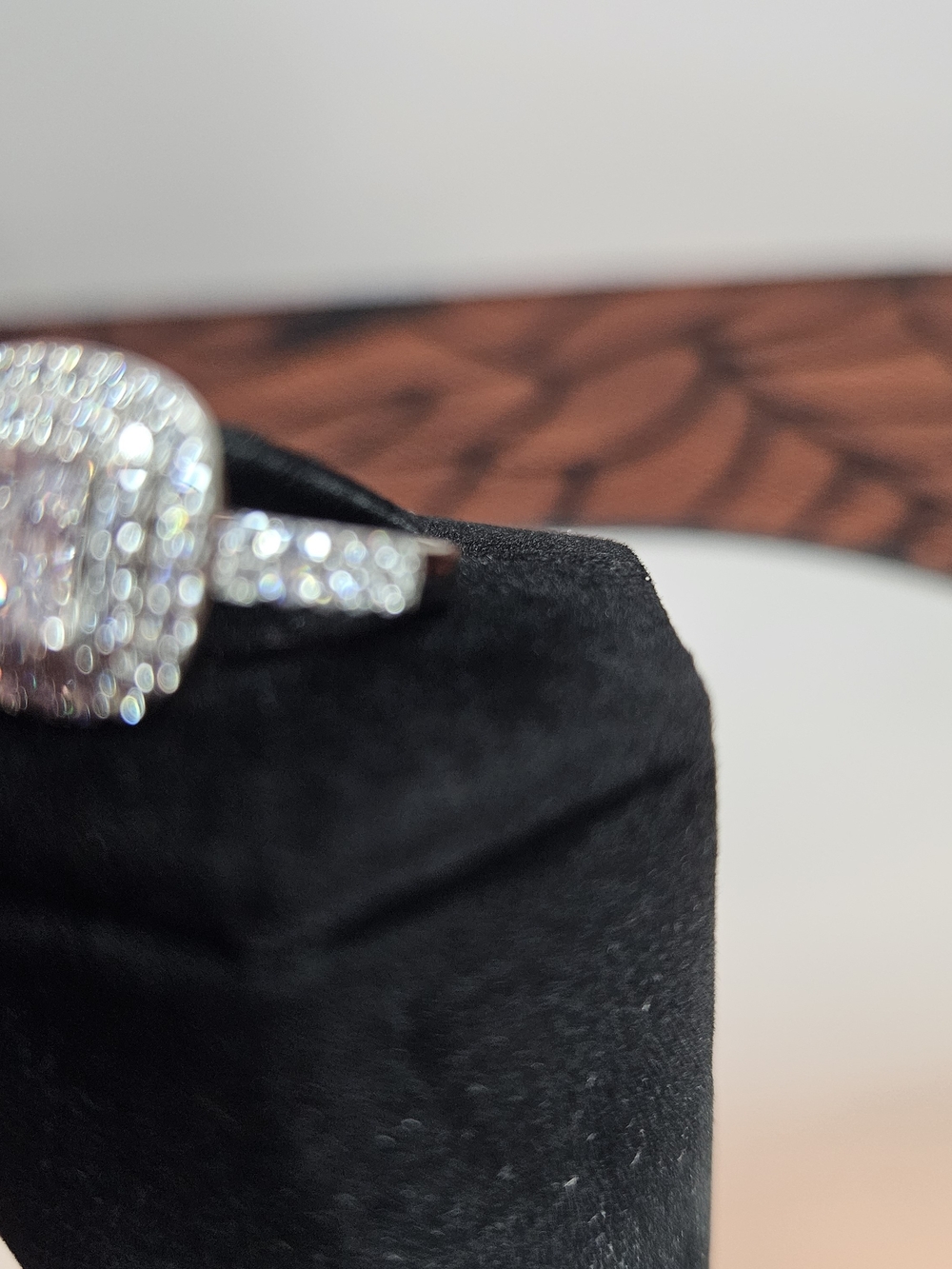 Princess Cut White Diamond Simulant Double Halo Ring - Picture 4 of 4